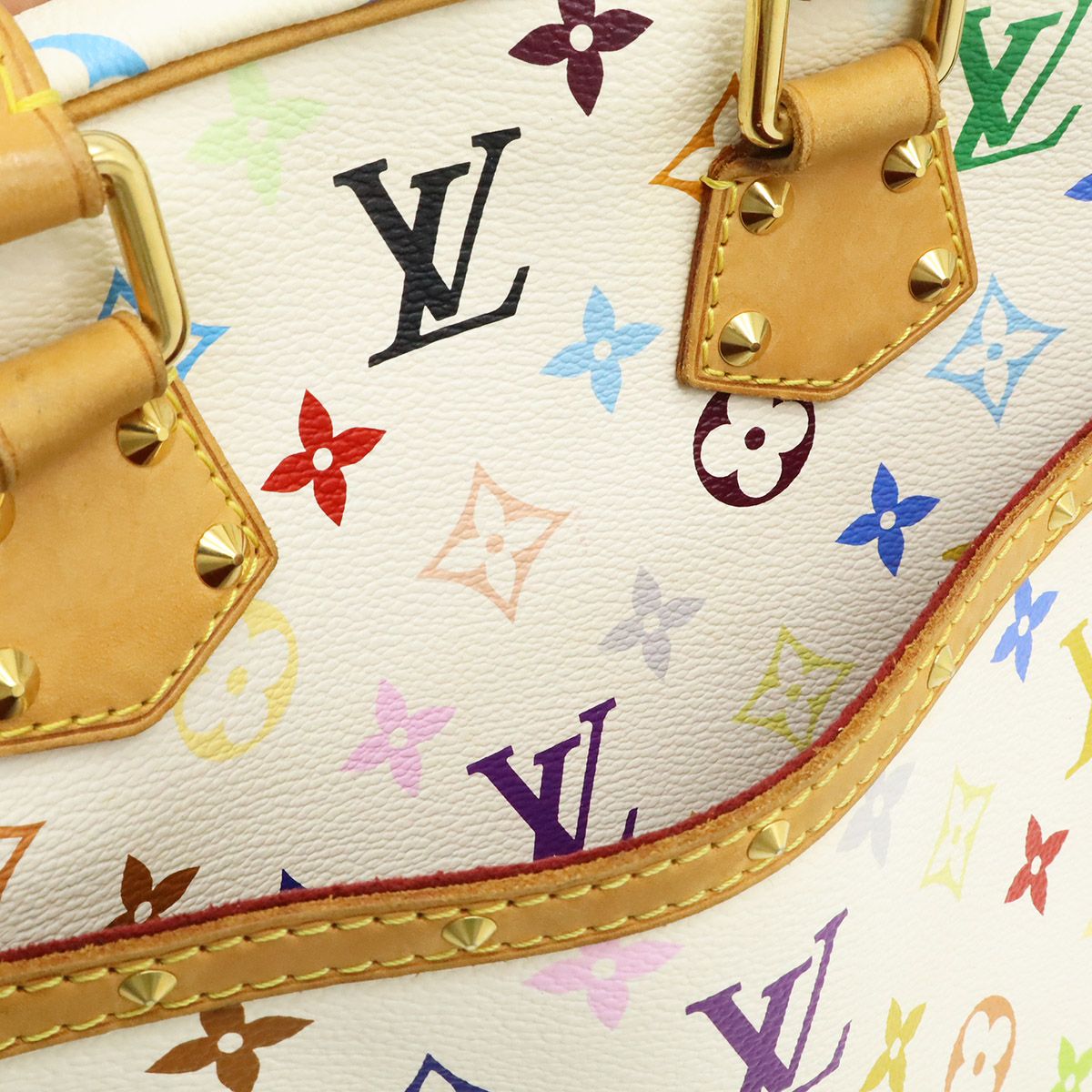Louis Vuitton Monogram Multicolor Tourville Handbag Blanc White — view 9