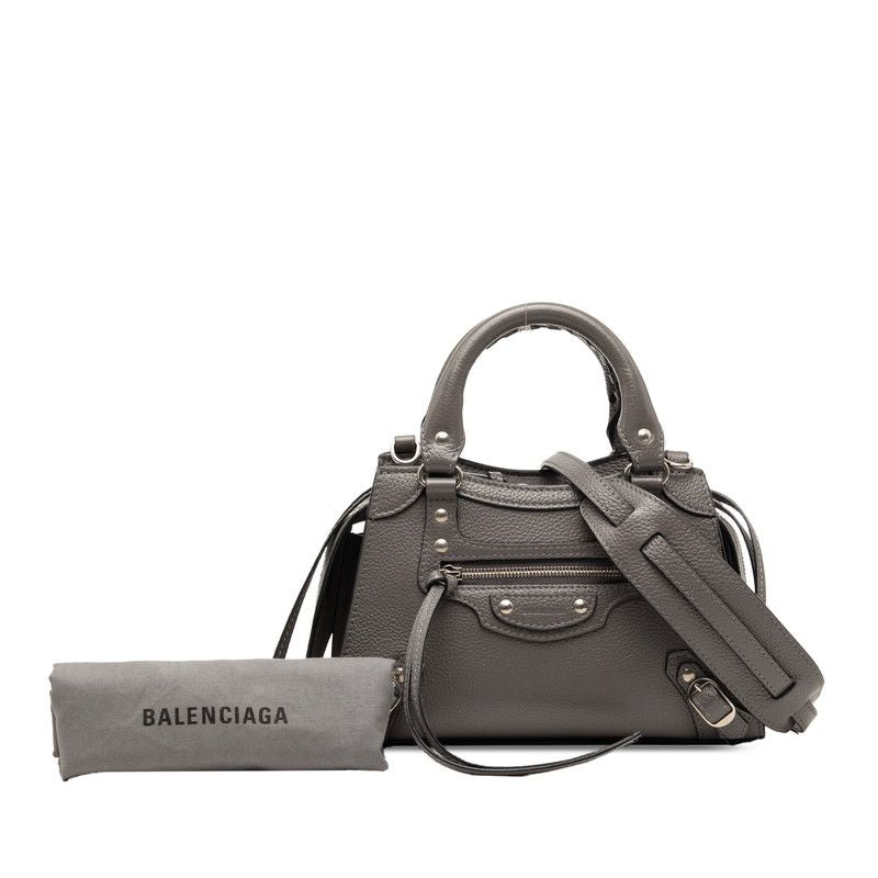 Balenciaga Neoclassic City Mini 2-Way Shoulder Bag Gray Leather — view 7