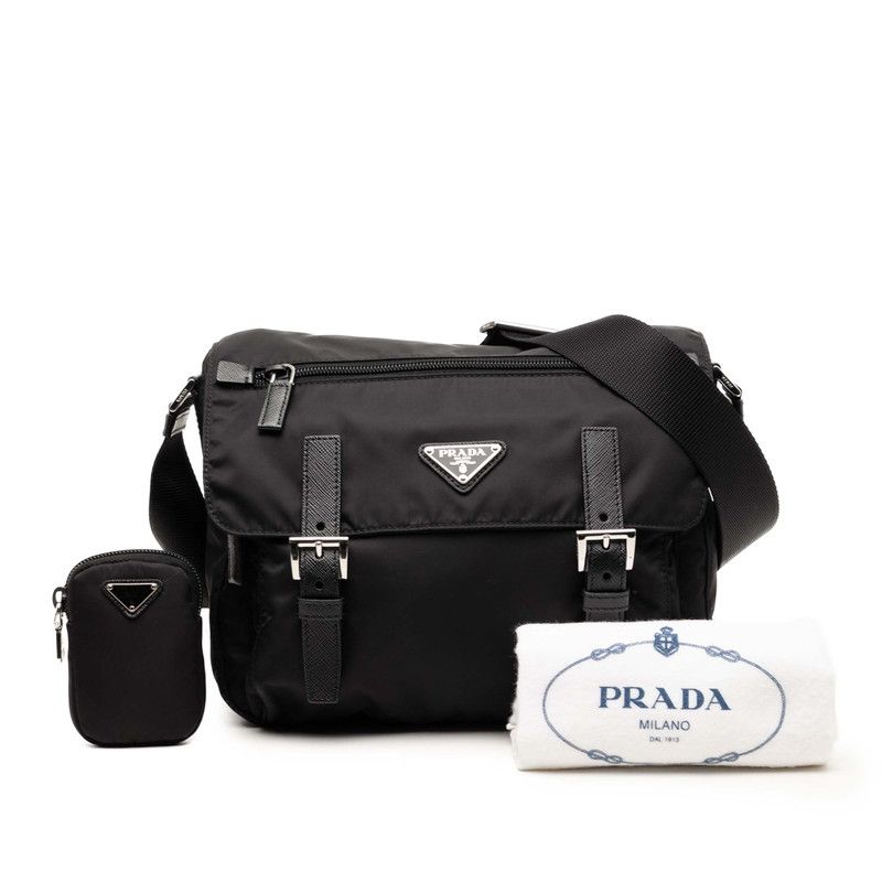 Prada Re-Nylon Shoulder Bag Black Nylon — view 6