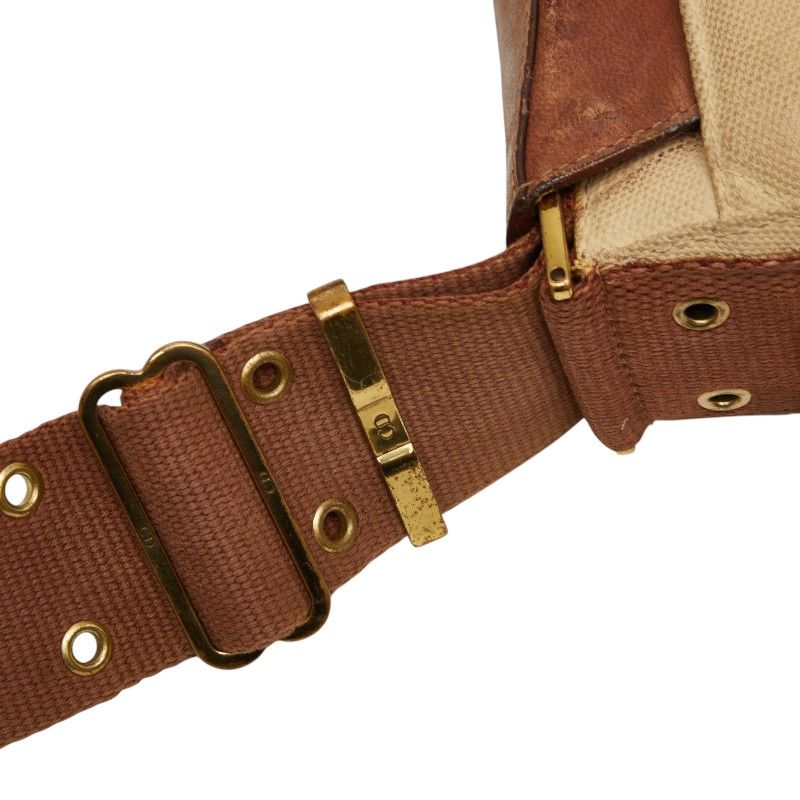 Dior Street Chic Shoulder Bag Beige Brown Leather — view 9