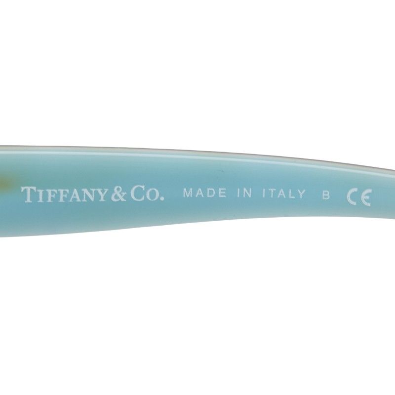 Tiffany & Co Visual Butterfly Sunglasses Cobalt Blue Brown Acetate Line Stone — view 8