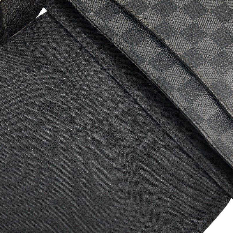 Louis Vuitton Damier Graphite District PM Crossbody Shoulder Bag Black Leather — view 9