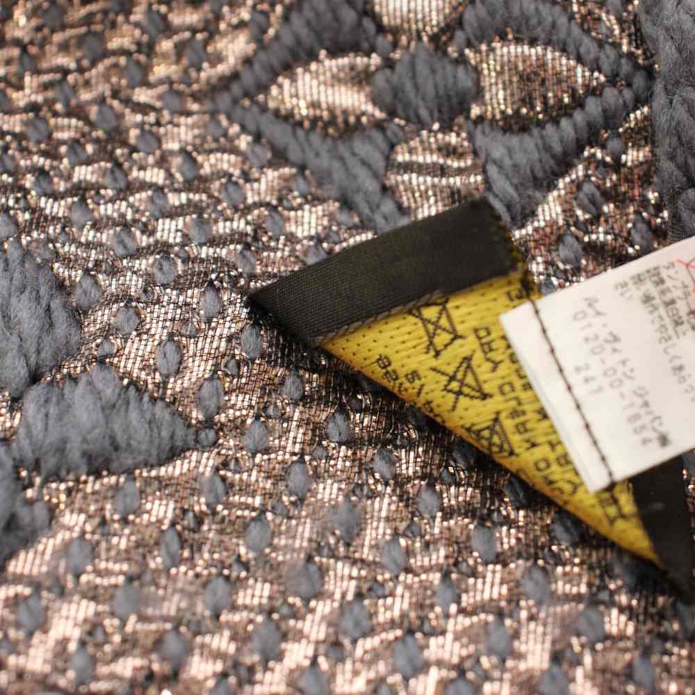 Louis Vuitton Echarpe Logo Mania Shine Scarf Fringe Monogram Silk Blend Gray — view 8