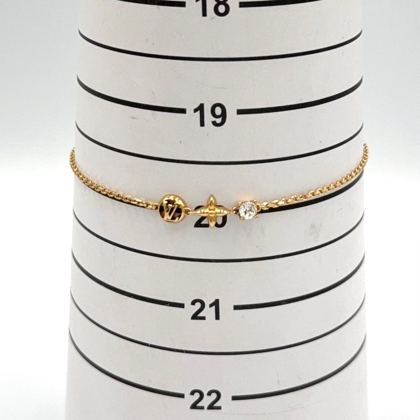 Louis Vuitton Petit Line Stone Clear Gold Bracelet — view 9