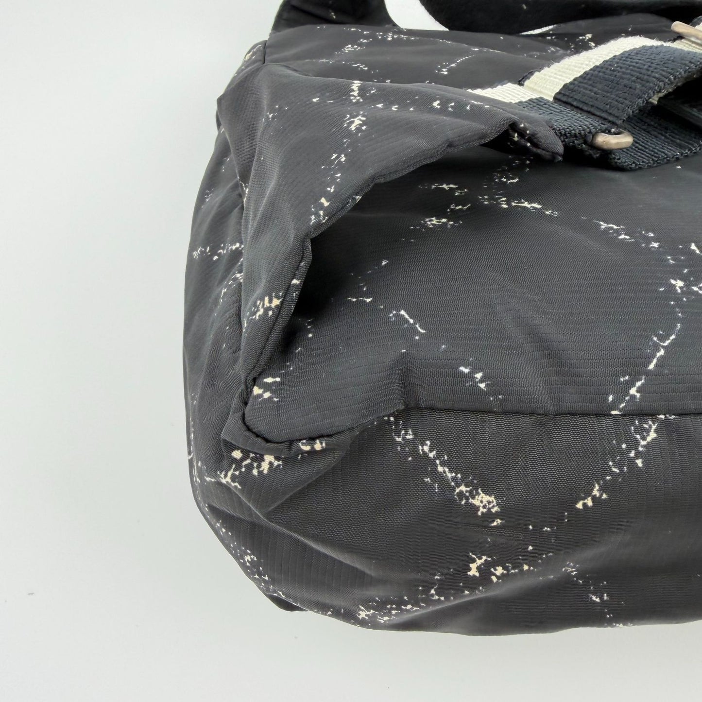 Chanel CC Logo Vintage Travel Line Backpack Black Nylon — view 9