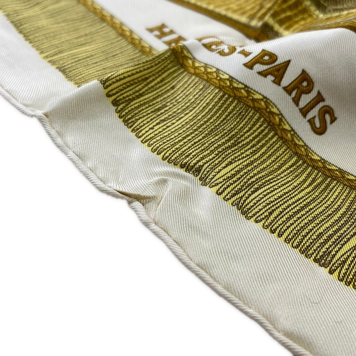 Hermes Scarf Carre 90 Ivory Gold Multi Saber Decorative Bag Silk — view 7