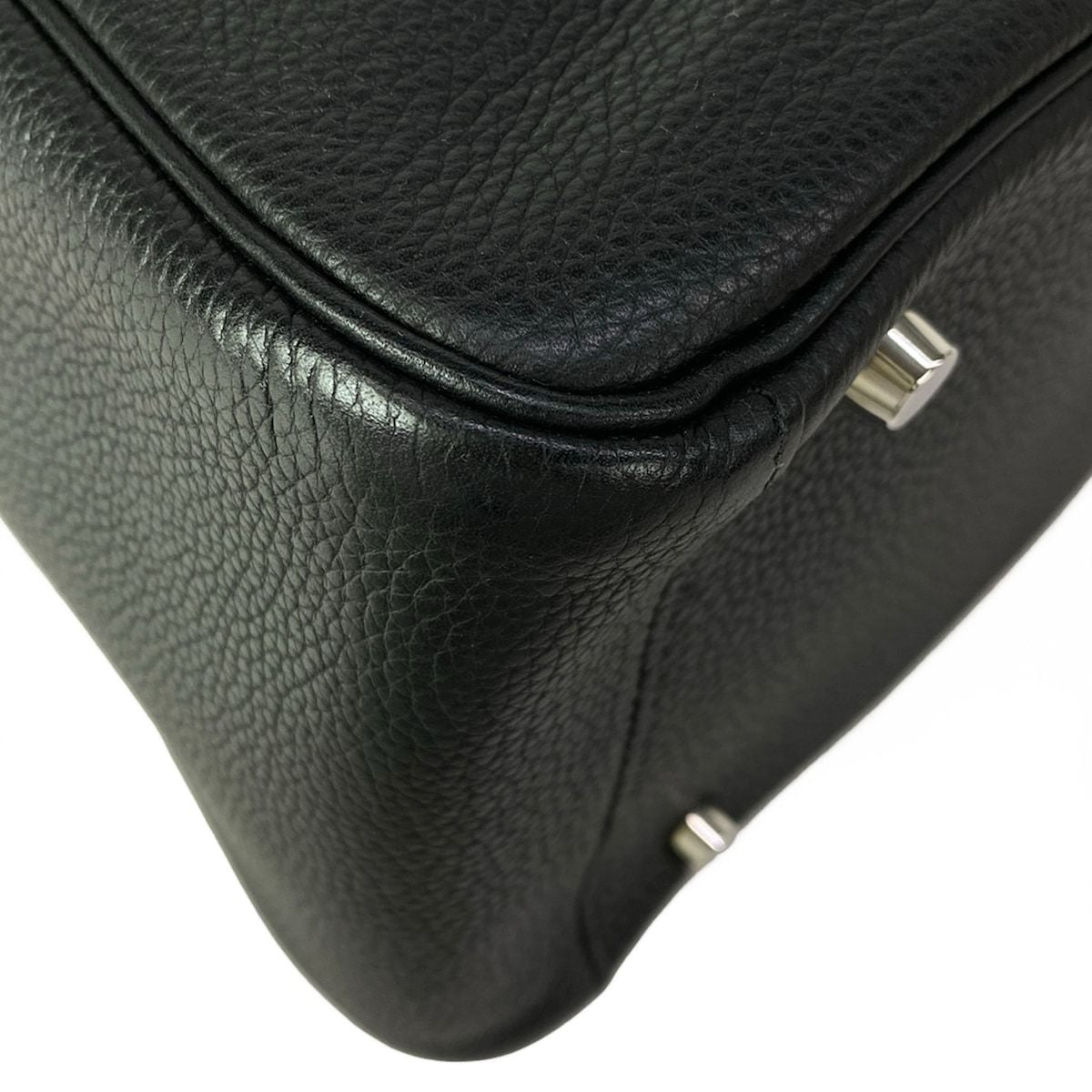 Hermes Shoulder Bag Lindy 30 Black Silver — view 9