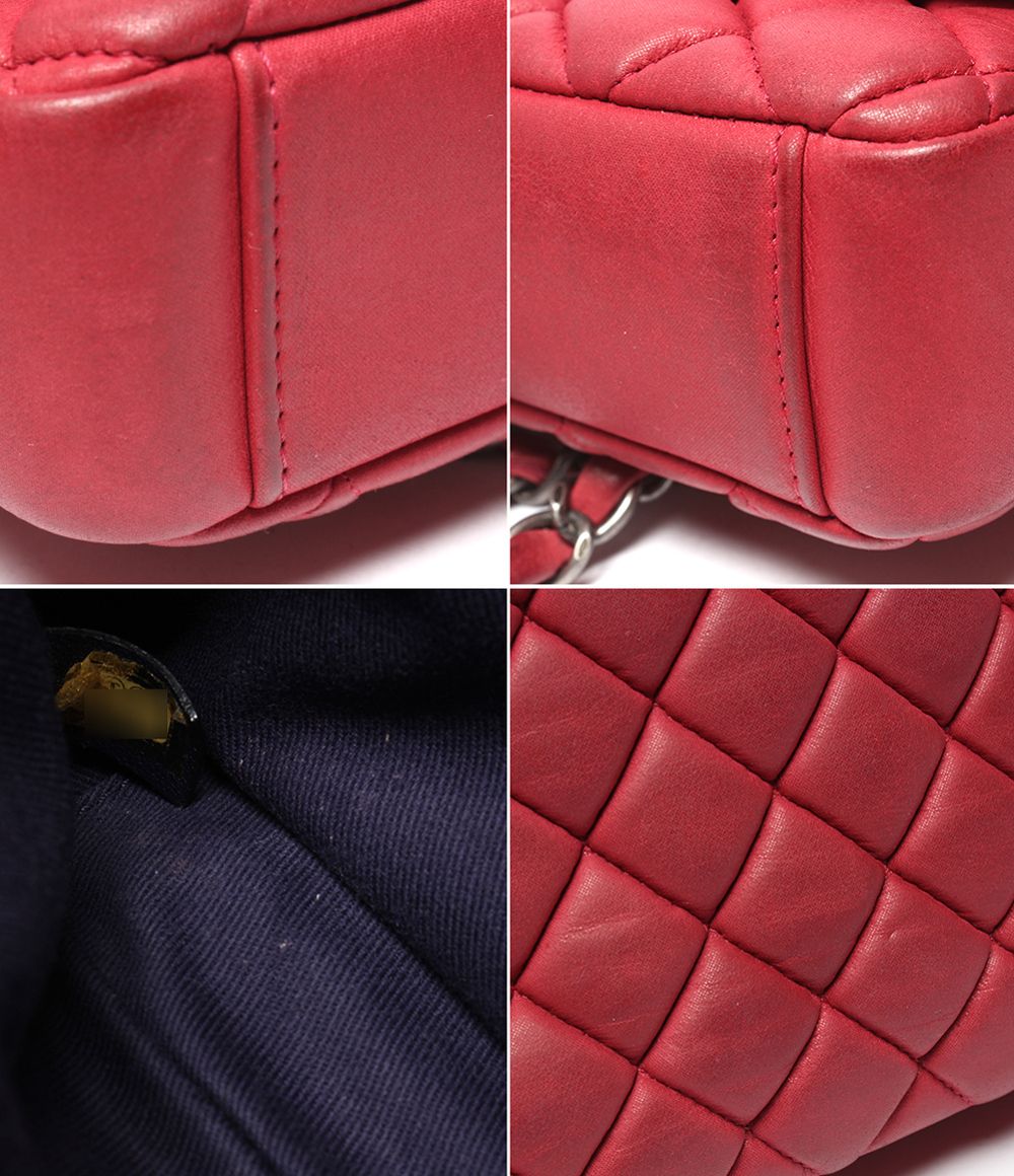 Chanel Chain Shoulder Bag Silver Bubble Quilt Quilted — view 9