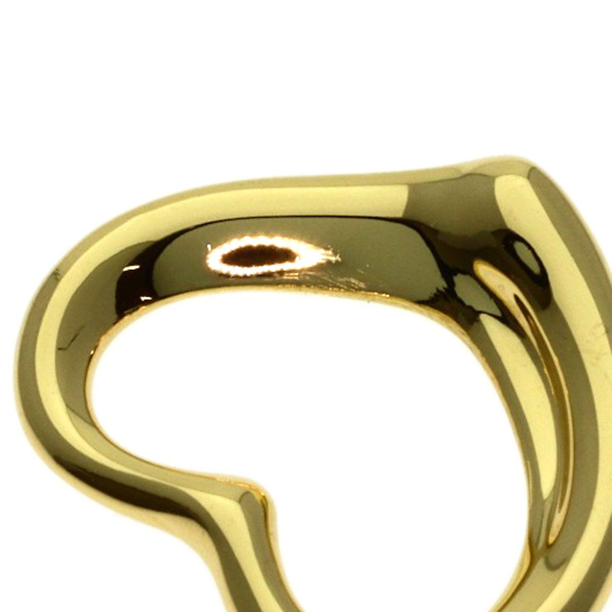Tiffany & Co Open Heart Pendant Top 18k Yellow Gold — view 4