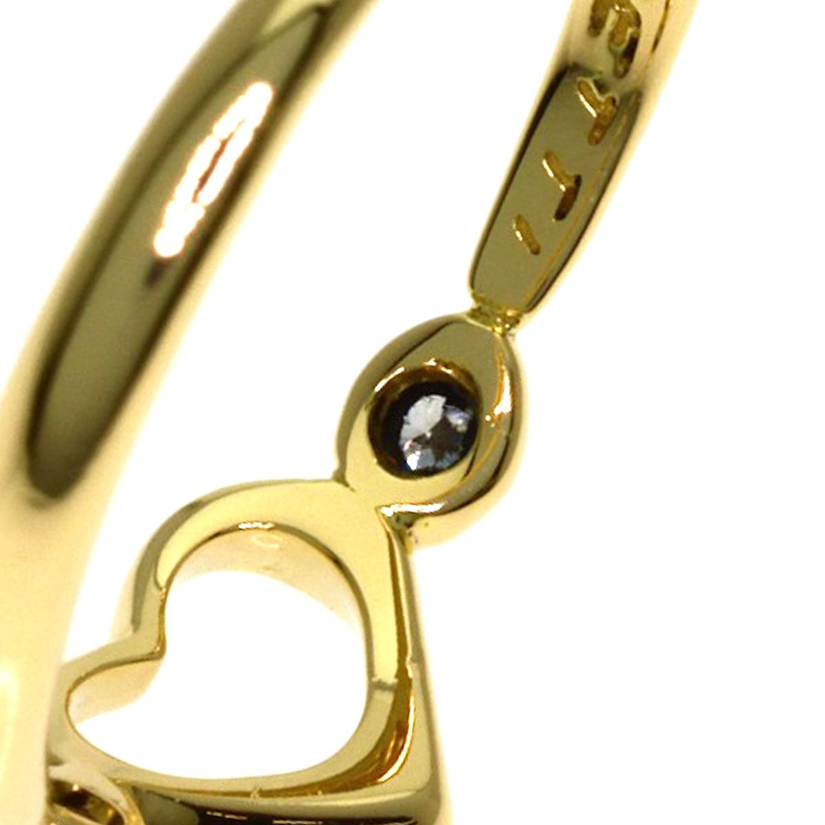 Tiffany & Co Open Heart Diamond Ring 18k Yellow Gold — view 9