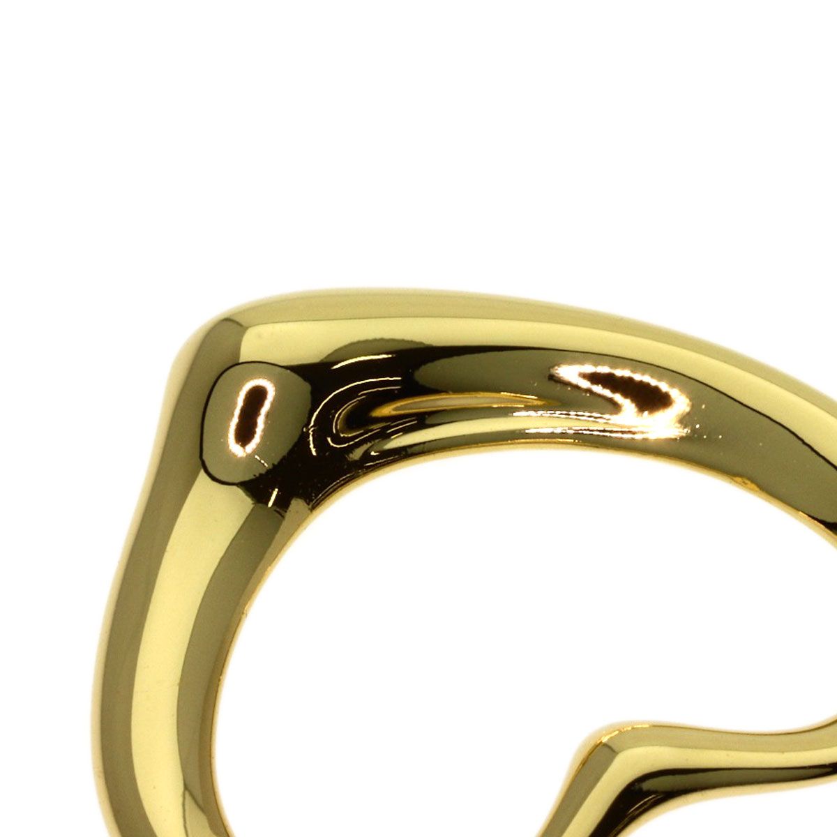 Tiffany & Co Open Heart Pendant Top 18k Yellow Gold — view 5
