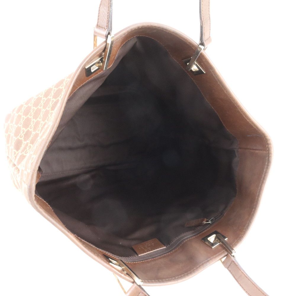 Gucci GG Canvas 002 Leather Tote Shoulder Hand Brown Rbm — view 9