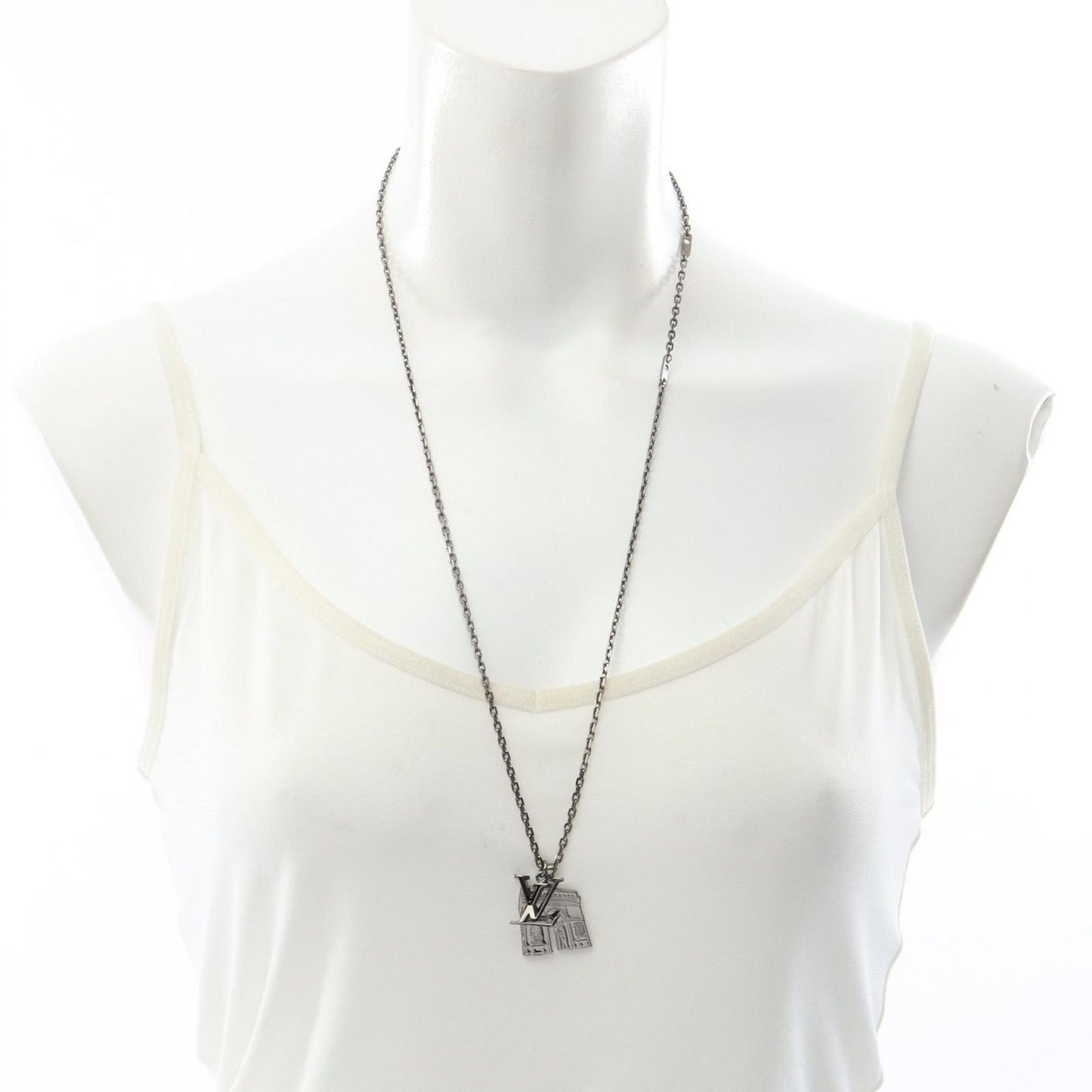 Louis Vuitton Necklace Collier Arc LV Initial City Stainless Steel — view 6
