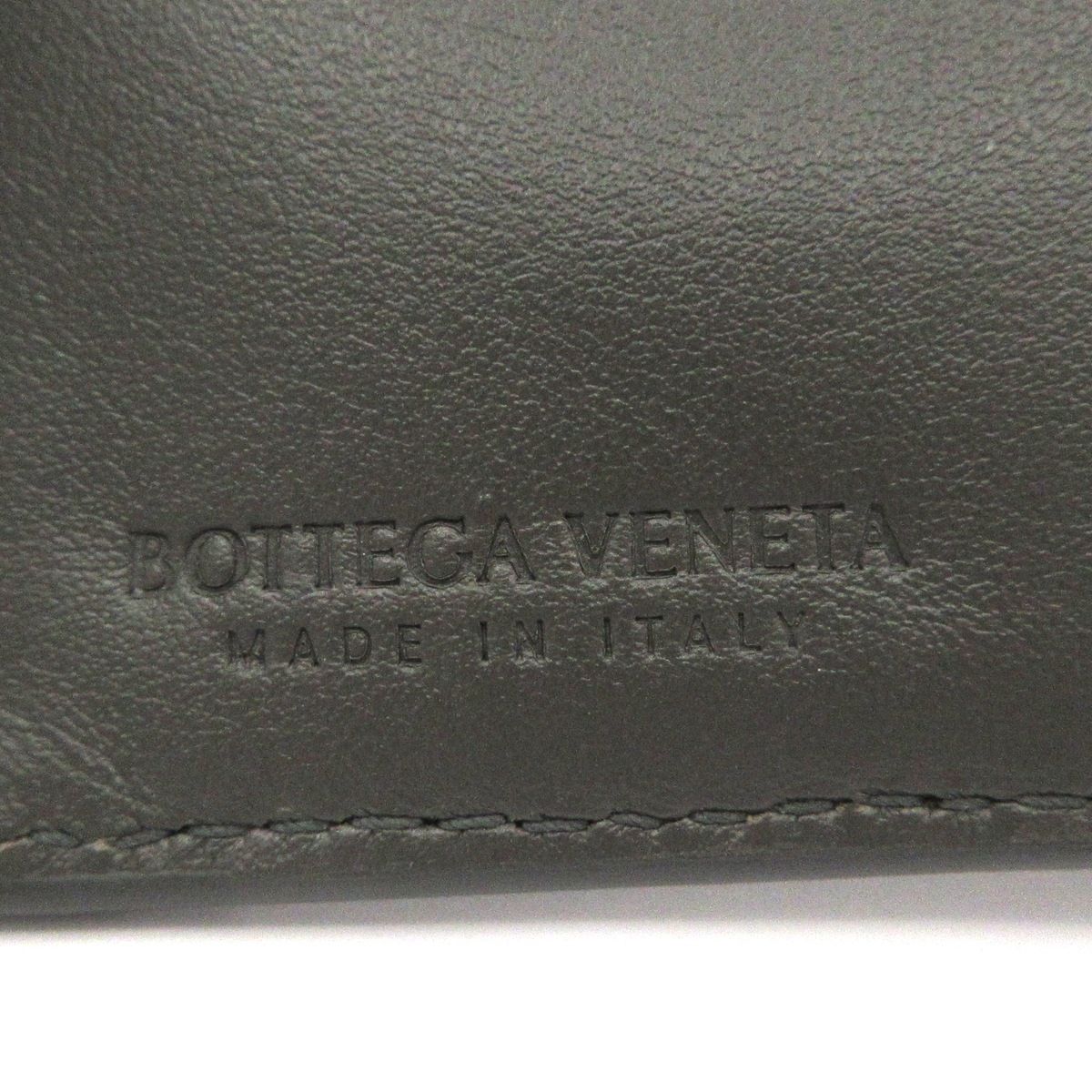 Bottega Veneta Bifold Wallet Maxi Intrecciato Dark Gray Leather — view 5