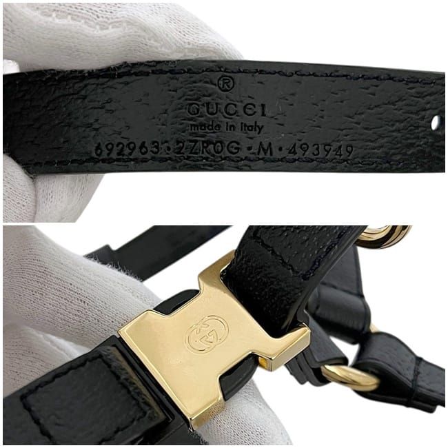 Gucci Pet Harness Black Interlocking Pet Accessory — view 9