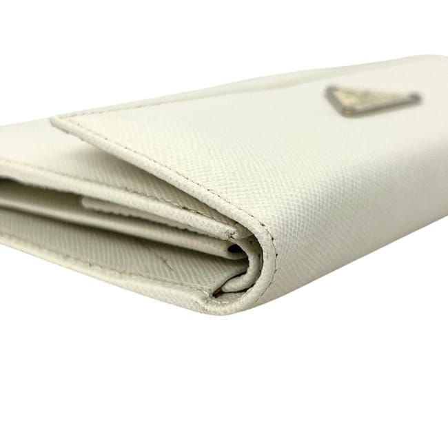 Prada Trifold Wallet White Talco — view 9