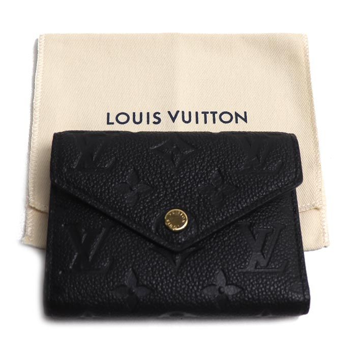 Louis Vuitton Portefeuille Victorine Trifold Wallet Monogram Empreinte Black — view 8