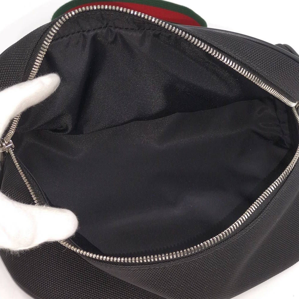 Gucci Shoulder Bag Nylon Canvas Black — view 9