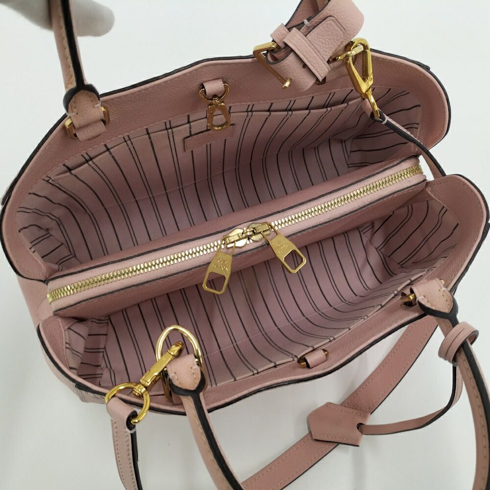 Louis Vuitton Montaigne MM 2-Way Shoulder Bag Empreinte Pink — view 9