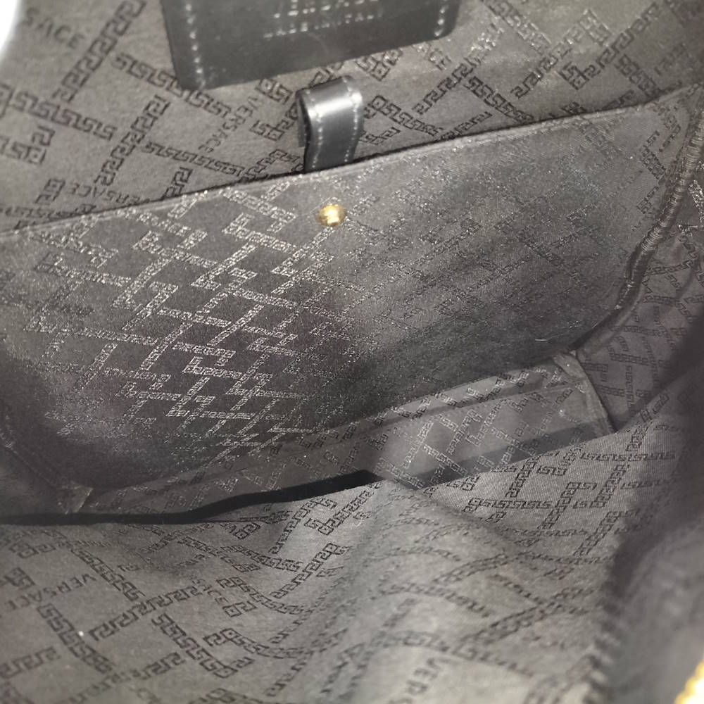 Versace Backpack Multicolor Logo Leather Black — view 9
