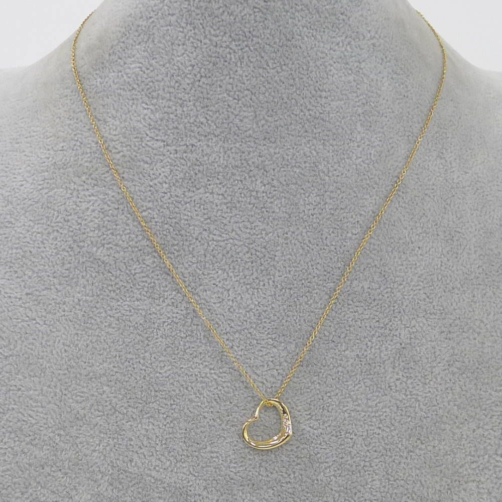 Tiffany & Co Necklace Open Heart 18k Yellow Gold — view 7