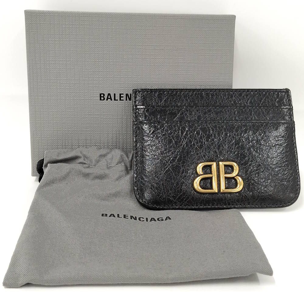 Balenciaga Monaco Pass Case Leather Black Shoulder Bag — view 9