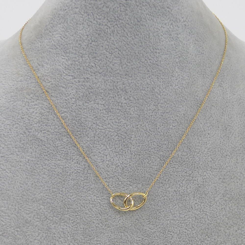 Tiffany & Co Necklace Double Ring 18k Yellow Gold — view 7