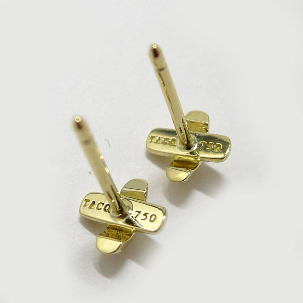 Tiffany & Co Earrings Cross Stitch 18k Yellow Gold — view 6