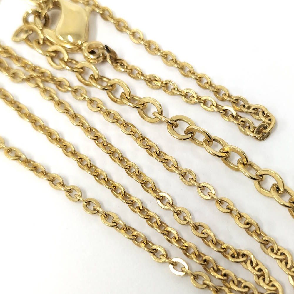 Dior Necklace Logo Light Stone Plated Gold — view 9