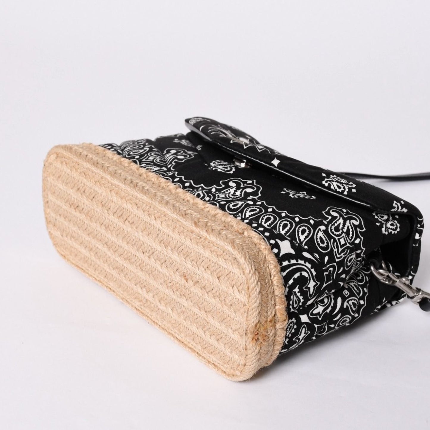 Saint Laurent Toy Loulou Shoulder Bag Paisley Pattern Chevron Quilted YSL Logo — view 8