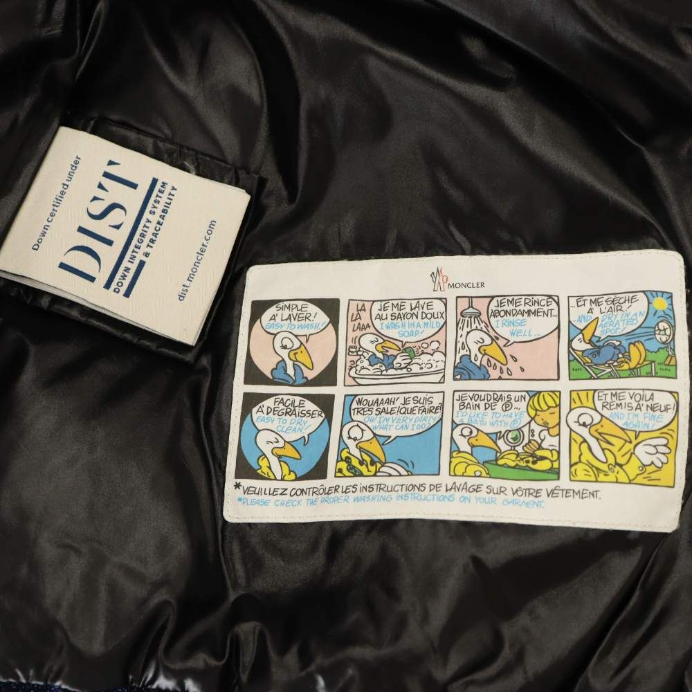 Moncler Taurua Down Jacket Logo Lame 8 Blue SY — view 8