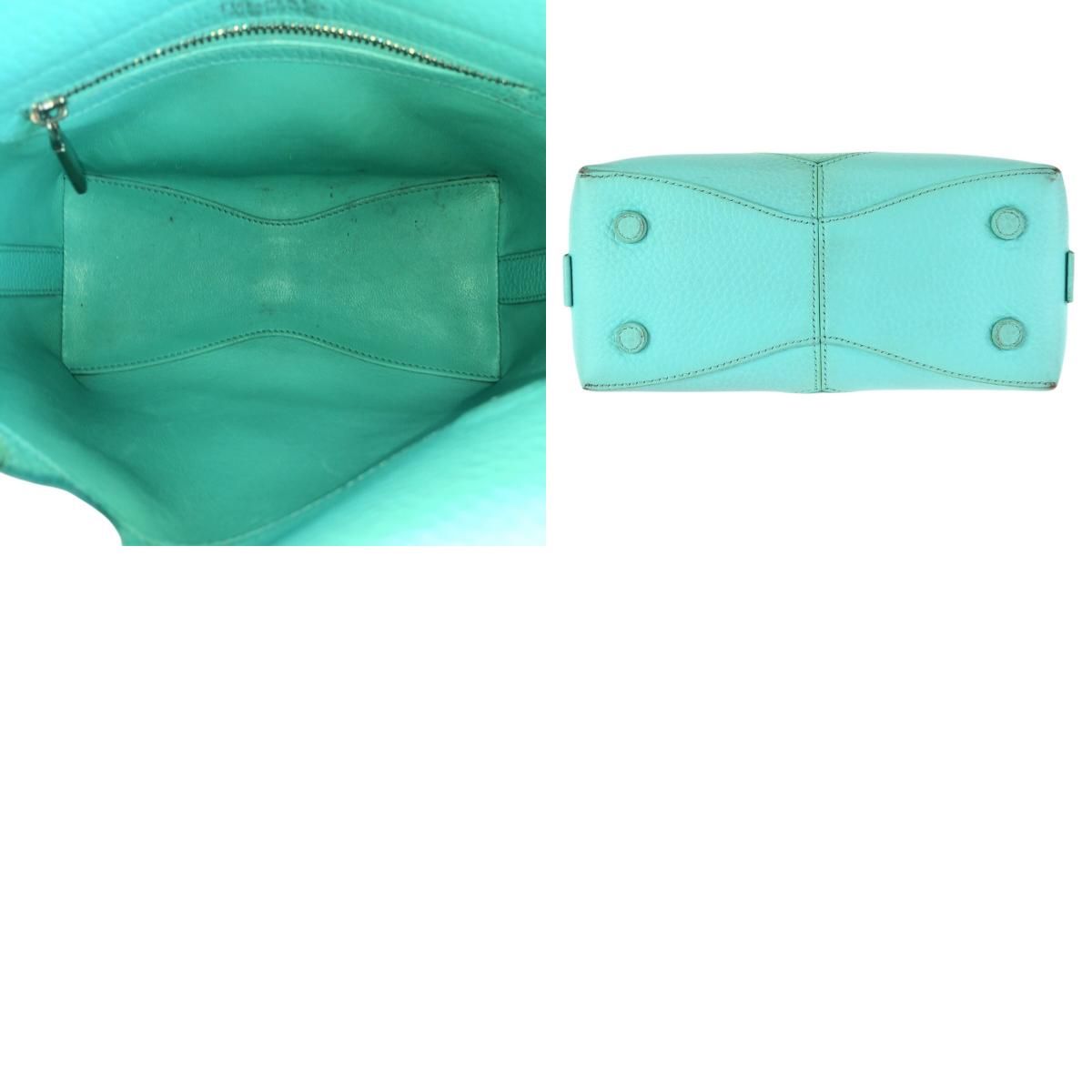 Tiffany & Co Return to Heart 2-Way Light Blue Silver Leather Shoulder Bag — view 9