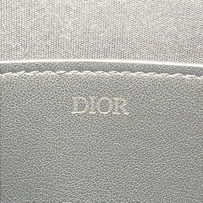 Dior Clutch Black Canvas Leather Second Silver — view 8
