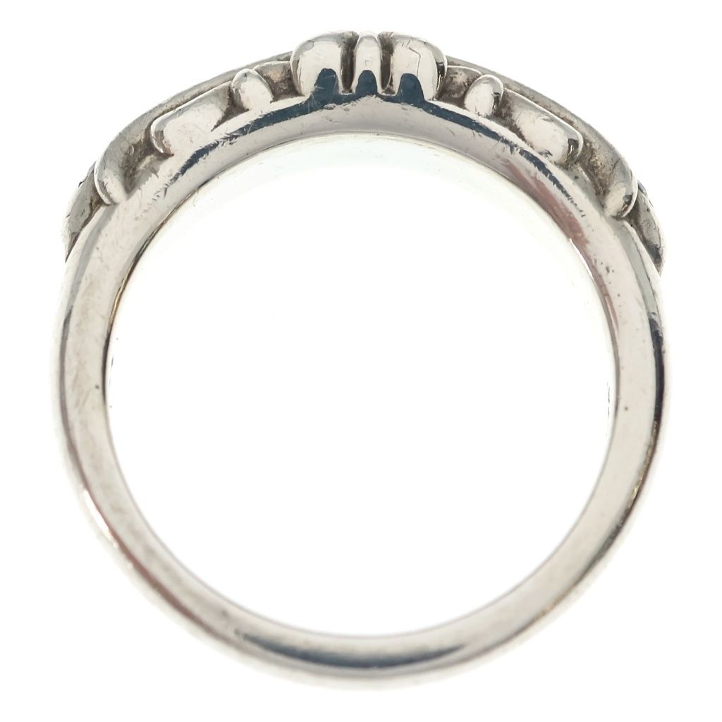 Chrome Hearts Baby Clsc P D Classic Floral Cross Pave Diamond Silver Ring — view 6
