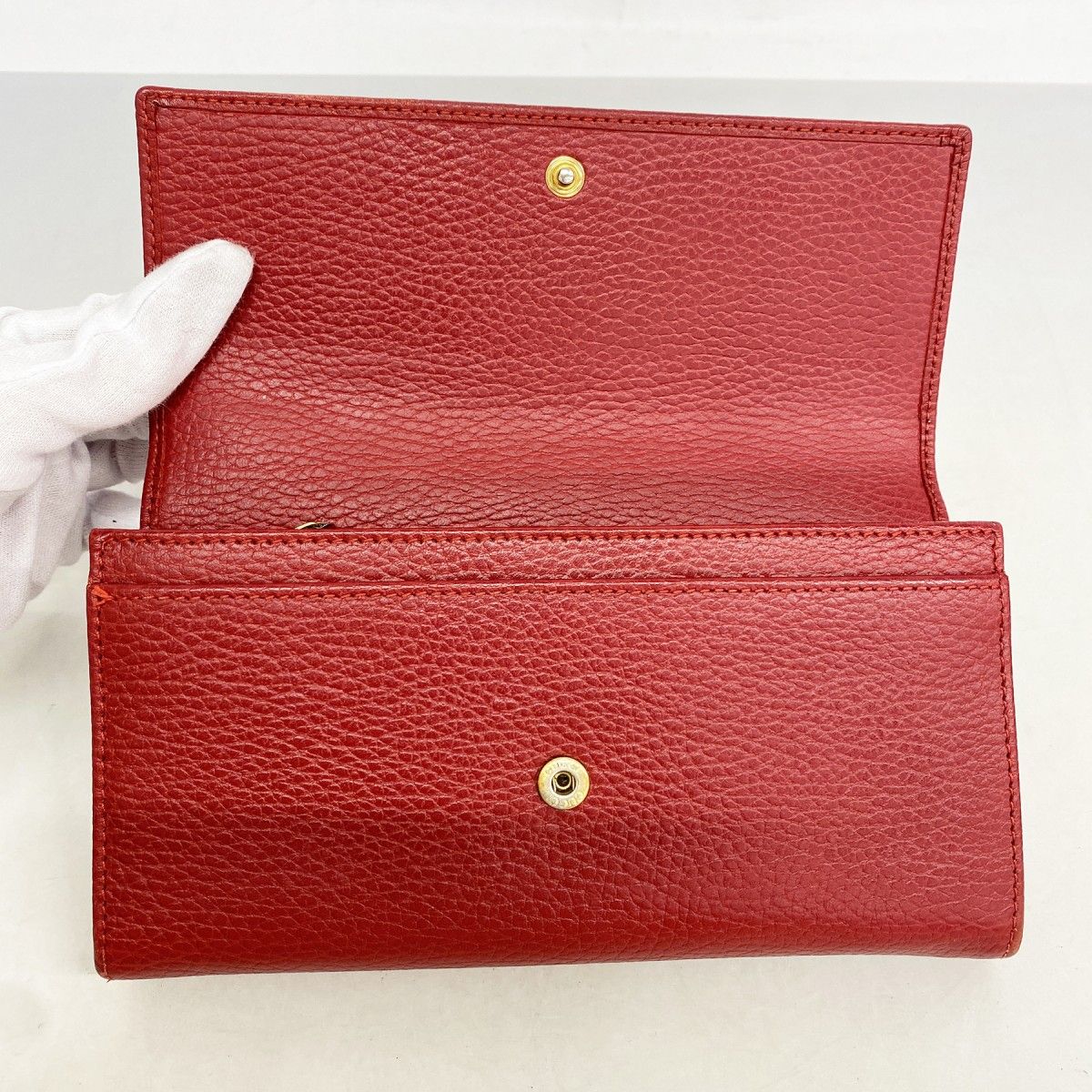 Gucci Wallet GG Marmont Leather Red Gold — view 9