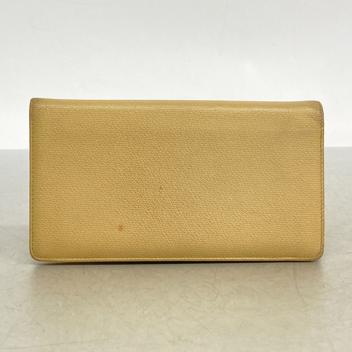 Chanel Wallet Coco Button Leather Beige Gold — view 8