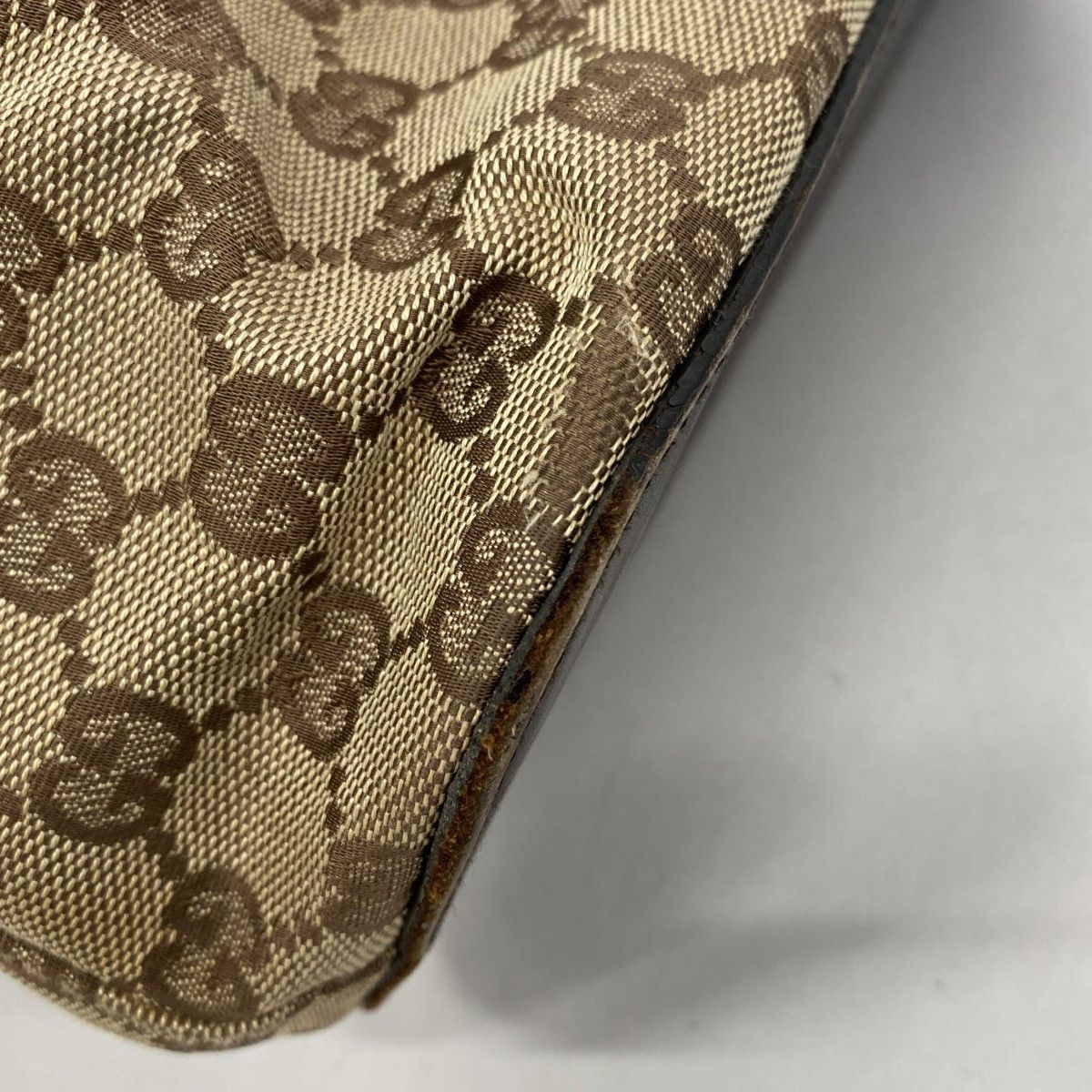 Gucci Shoulder Bag GG Canvas Beige Brown Silver — view 9
