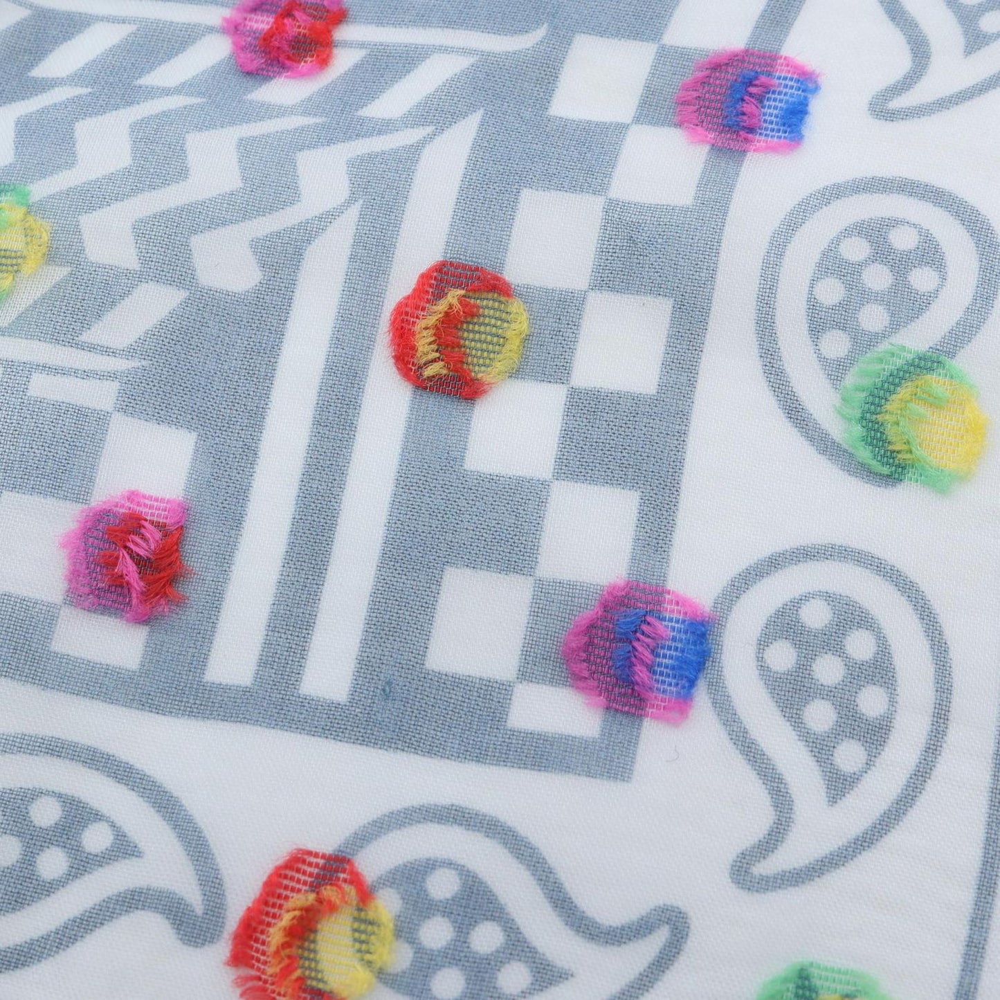 Hermes Scarf Carre 60 Sangles en Zigzag Banbana Rainbow Dot Silk — view 4