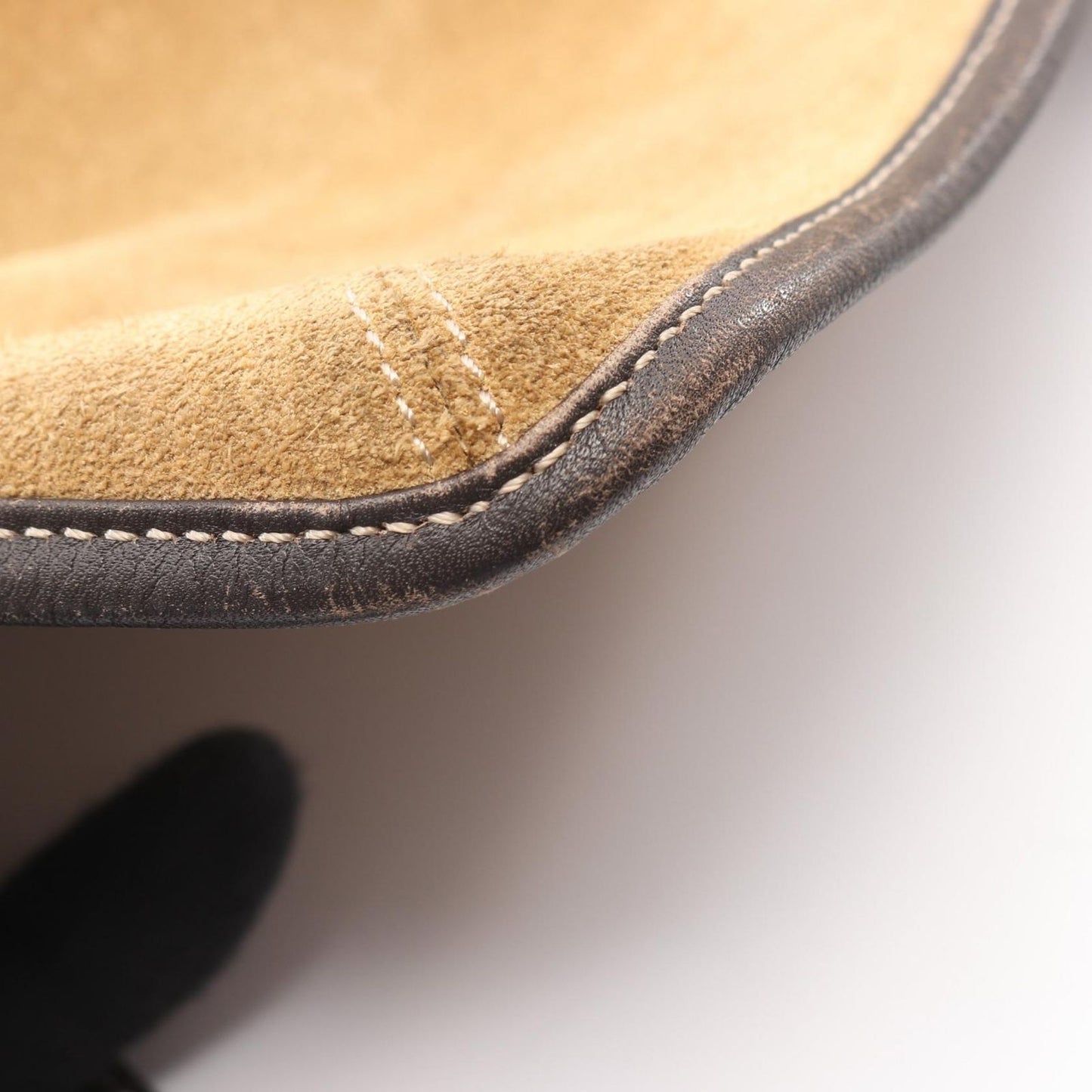 Loewe Shoulder Bag Anagram Beige Suede Leather — view 9