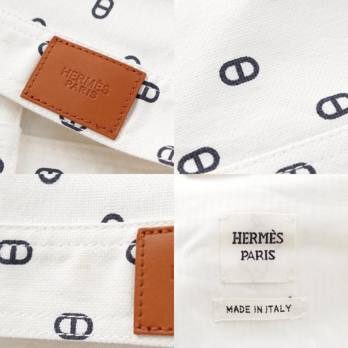 Hermes Cotton Chaine D'ancre Denim Jacket White 34 — view 9