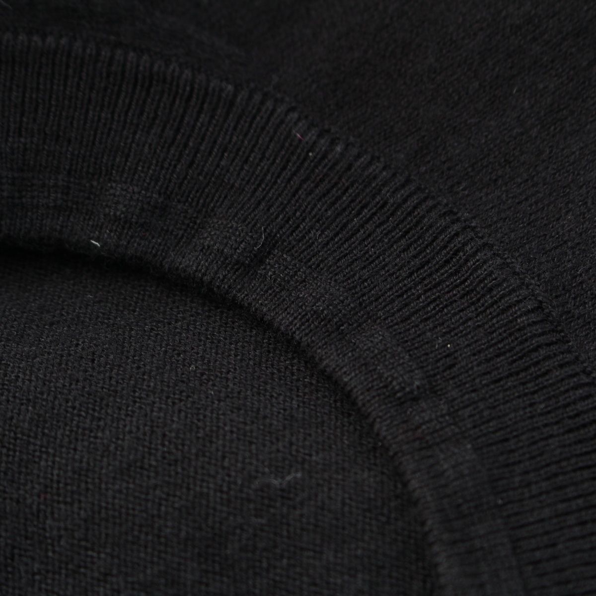 Dior Cotton Silk Icons Logo Embroidery Short Sleeve Knit Sweater Top Black — view 9