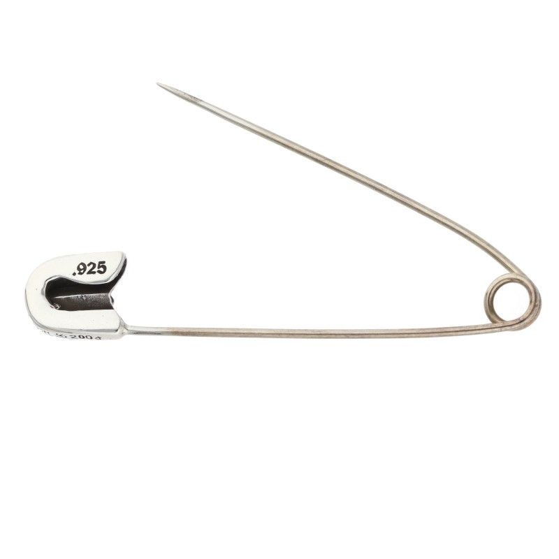 Chrome Hearts Safetypin LG Large Safety Pin 1 Diamond Silver Necklace Top — view 5