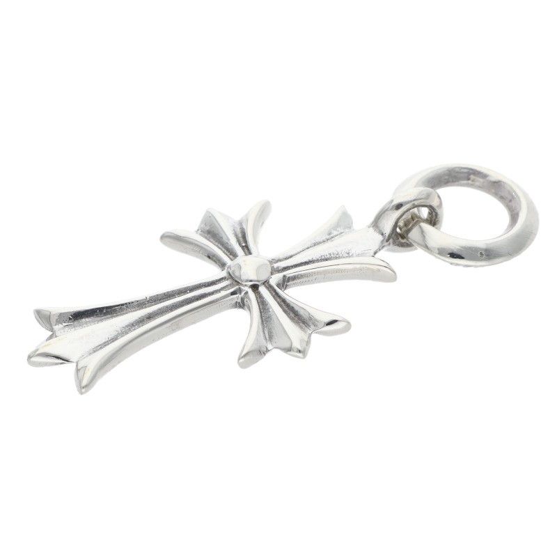 Chrome Hearts Tiny CH Cross Charm Silver Necklace Top — view 5