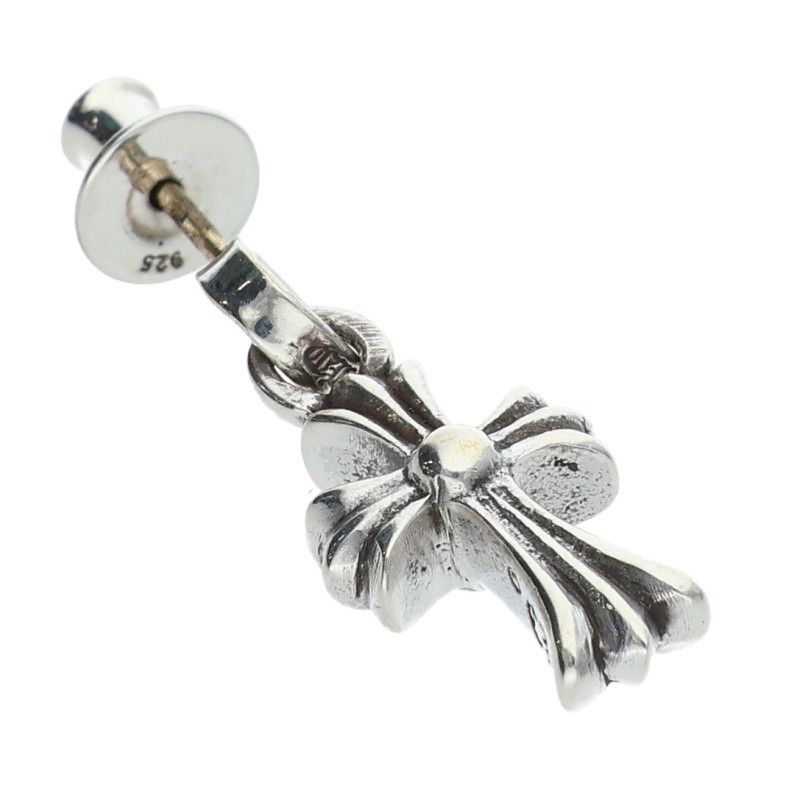 Chrome Hearts Bby Pprchn Baby Fat Drop Silver Earrings — view 5