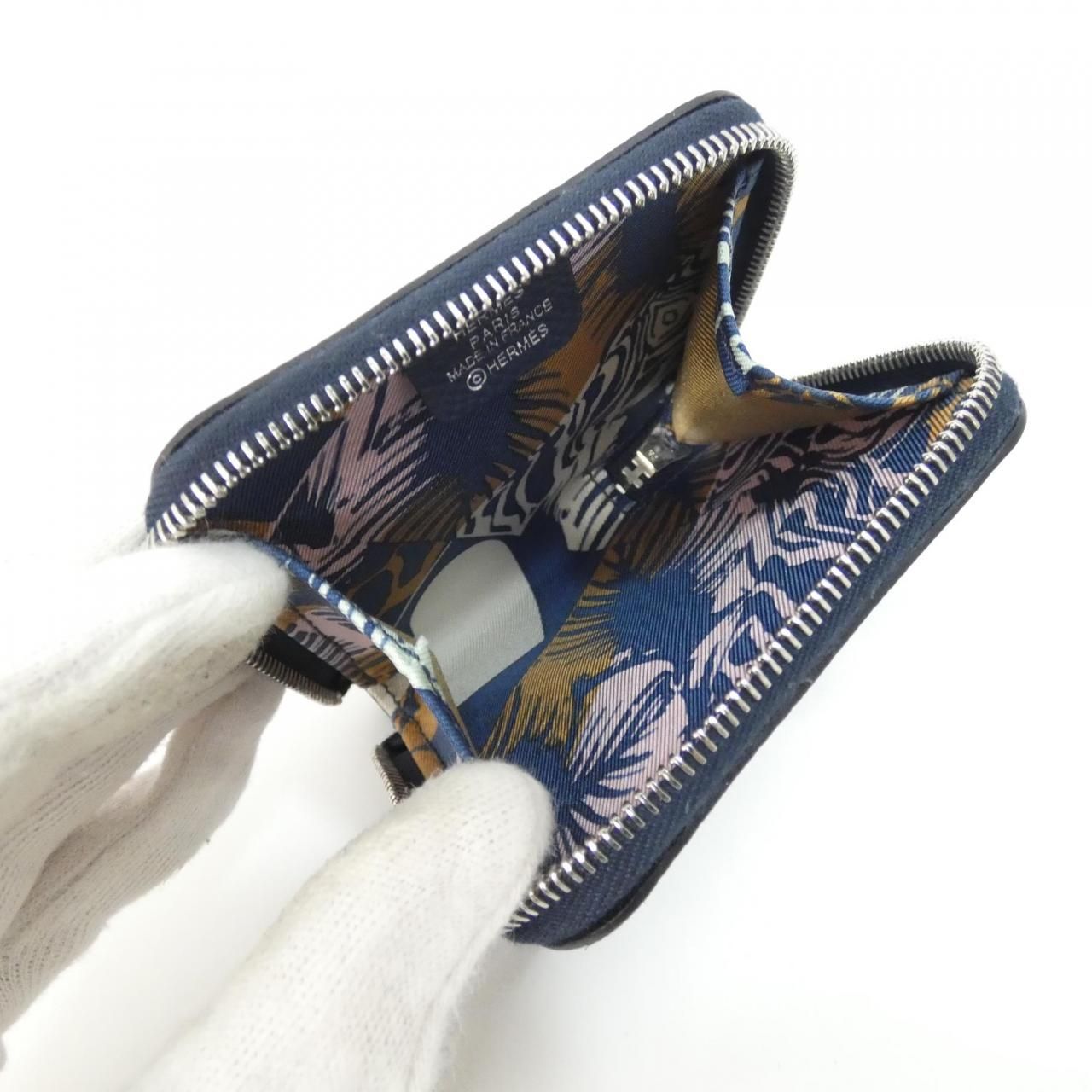 Hermes Wild Silk leto Coin Case — view 3