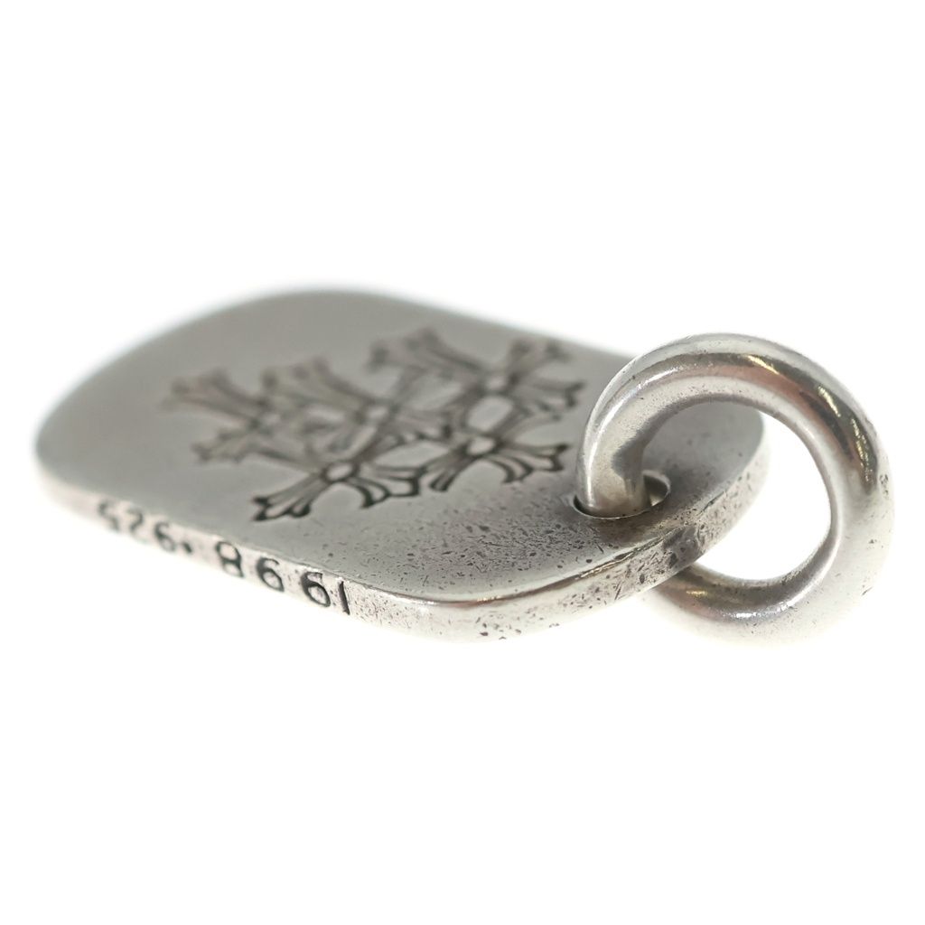 Chrome Hearts Tag Sml Small Dog Tag Cemetery en Gray Gold Silver Necklace Top — view 6