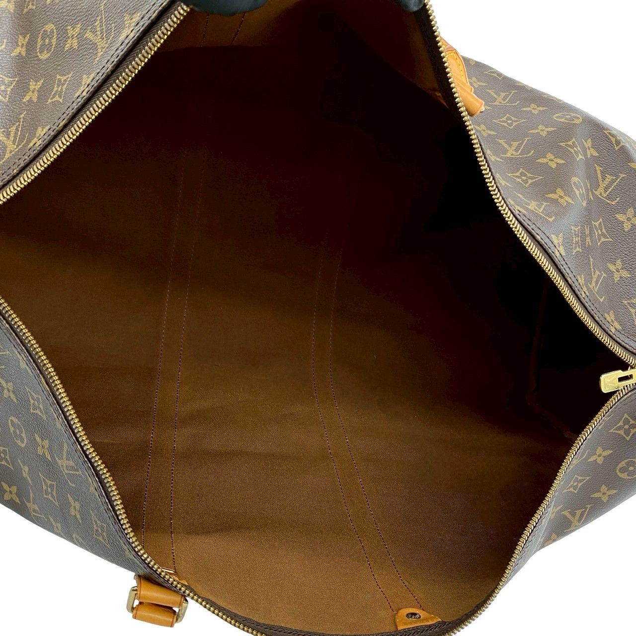 Louis Vuitton Vintage Keepall 60 Monogram Leather Boston Bag Brown — view 9