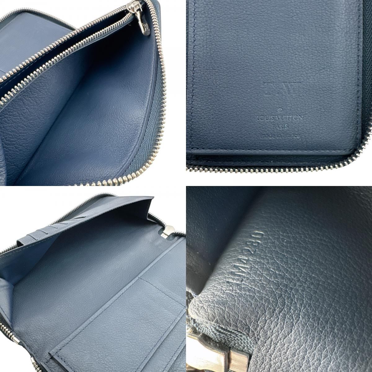 Louis Vuitton Zippy Wallet Vertical Leather Navy — view 8
