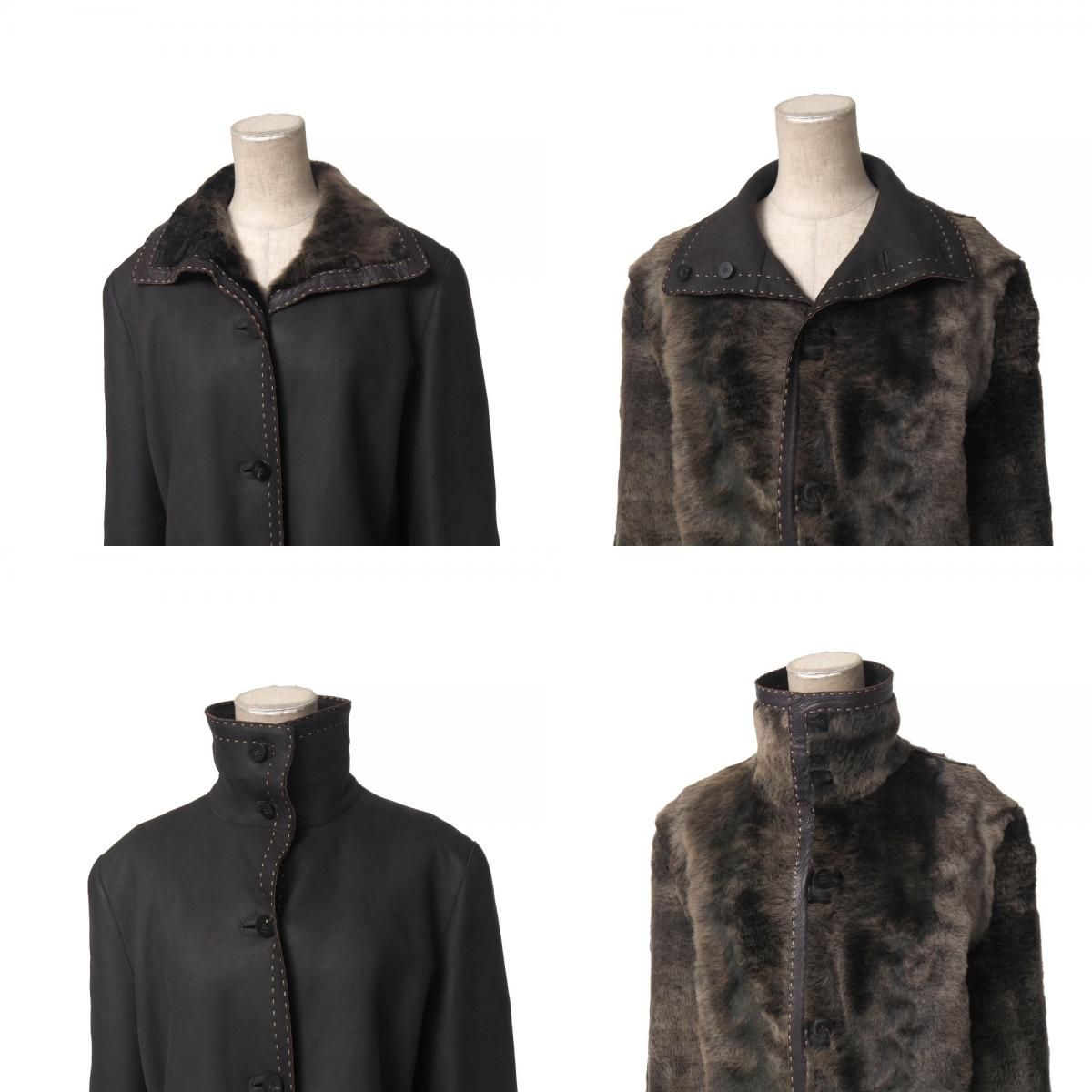 Fendi Coat 42 Shearling Reversible Long — view 9