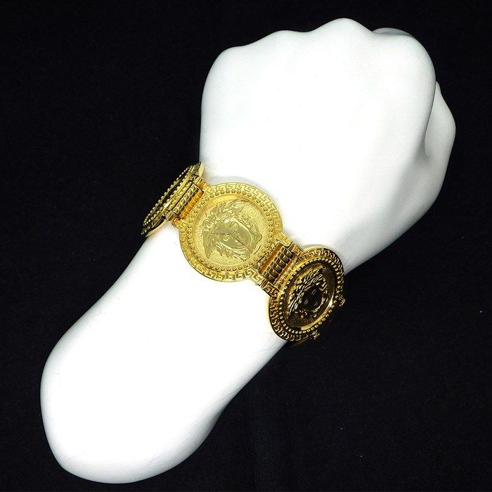 Versace Wristwatch Coin Watch Medusa Gold Dial Quartz Analog — view 9